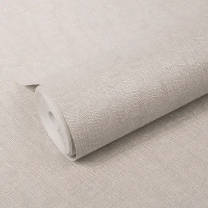 Papier peint intissé Decomode textile luxe gris clair 3