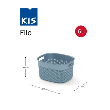 Panier Kis Filo S bleu 6L 5