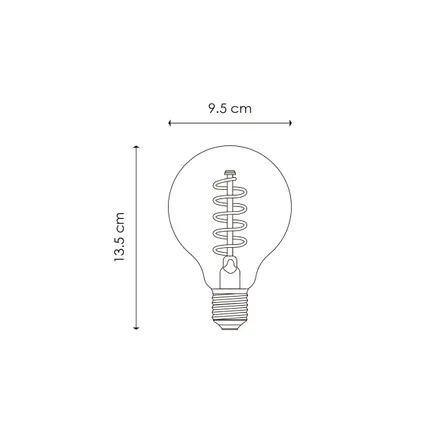 Ampoule LED à filament Home Sweet Home Spiral G95 smoke E27 4W 4