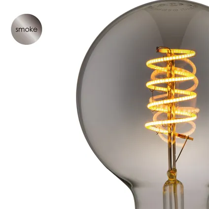 Ampoule LED à filament Home Sweet Home Spiral G95 smoke E27 4W 5