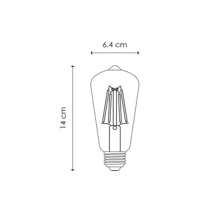 Home Sweet Home dimbare Led Drop E27 ST64 4W 150Lm 1800K Helder 4
