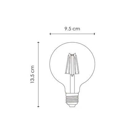 Home Sweet Home ledfilamentlamp Deco G95 E27 4W 4
