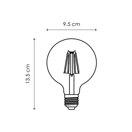 Ampoule LED à filament Home Sweet Home Deco G95 ambre E27 4W 4