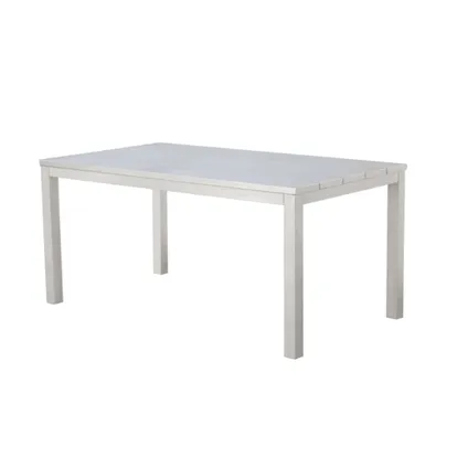 Table de jardin Central Park 'Siena' aluminium gris 160x88x74 cm