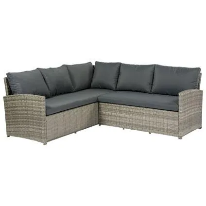 Central Park loungset Rochelle staal wicker 5-delig 7