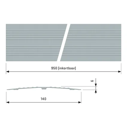 Rampe de seuil SecuCare gris clair 950x140mm 2