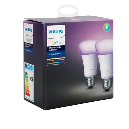 Philips Hue standaardlamp White and Color Ambiance E27 - 2 stuks