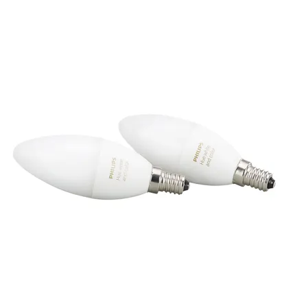 Philips Hue lamp flame wit en gekleurd licht E14 2 stuks 2