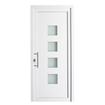 Porte extérieure Solid Esterno E05 4 vitres blanc gauche 98x218cm
