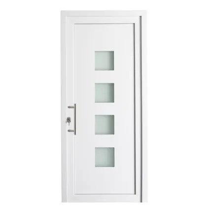 Porte extérieure Solid Esterno E05 4 vitres blanc gauche 98x218cm