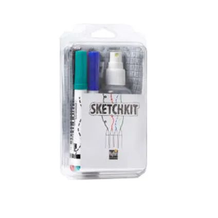 Kit 4 feutres lavables + spray Magpaint Sketchkit