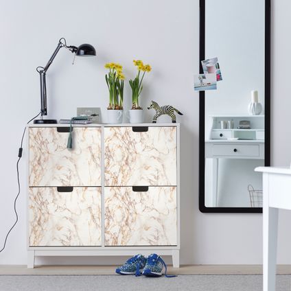 Transform zelfklevende decoratiefolie Marble bruin 45x200cm