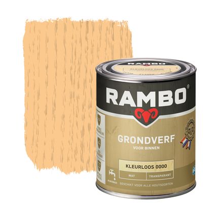 Rambo Grondverf Transparant Mat 0000 Kleurloos 0,75 Ltr