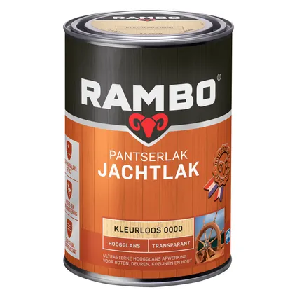 Rambo Pantser Jachtlak Transparant Hoogglans 0000 Kleurloos 1,25 Ltr 3