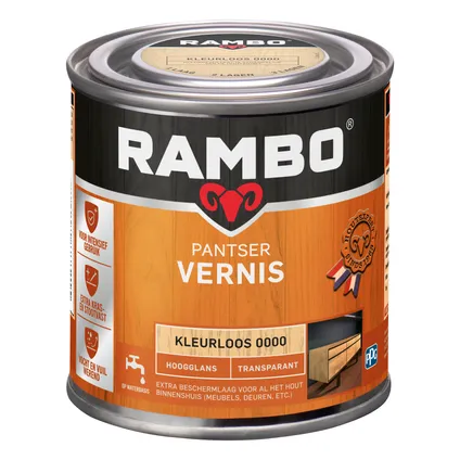 Rambo pantservernis hoogglans 0000 kleurloos 0,25L 3