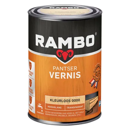 Rambo pantservernis hoogglans 0000 kleurloos 1,25L 3