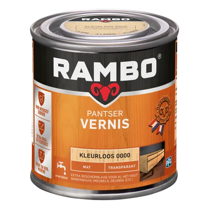 Rambo pantservernis mat 0000 kleurloos 0,25L 3
