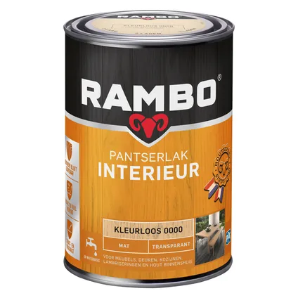 Rambo Pantserlak Interieur Transparant Mat 0000 Kleurloos 1,25 Ltr 3