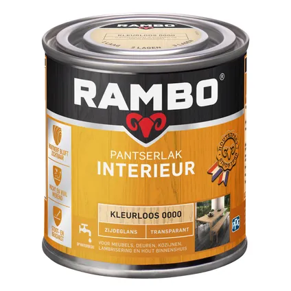 Rambo Pantserlak Interieur Transparant Zijdeglans 0000 Kleurloos 0,25 Ltr 3
