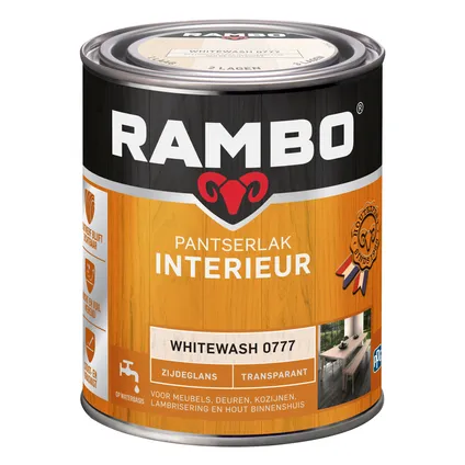 Rambo Pantserlak Interieur Transparant Zijdeglans 0777 Whitewash 0,75 Ltr 3