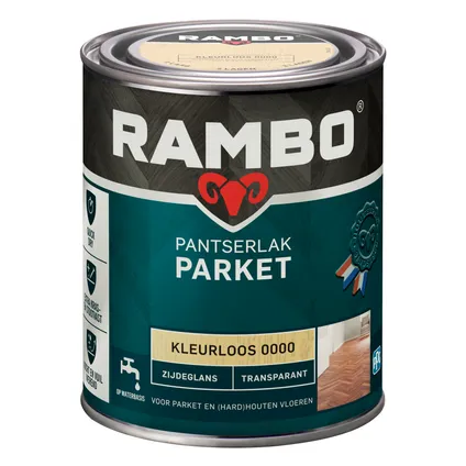 Rambo pantserlak parket transparant zijdeglans 0000 kleurloos 0,75L 3