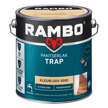 Rambo pantserlak trap transparant zijdeglans 0000 kleurloos 2,5L 3