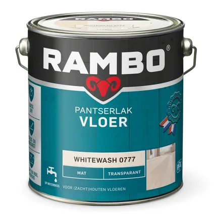 Rambo pantserlak vloer transparant mat whitewash 2,5L 3