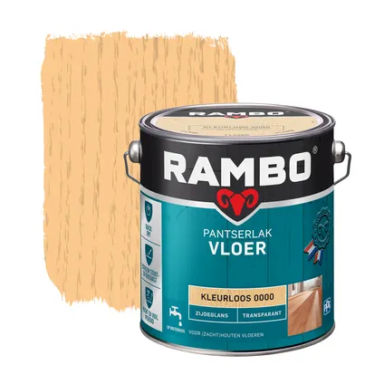 Rambo pantserlak vloer transparant zijdeglans 0000 kleurloos 2,5L