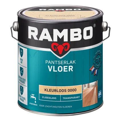 Rambo pantserlak vloer transparant zijdeglans 0000 kleurloos 2,5L 3