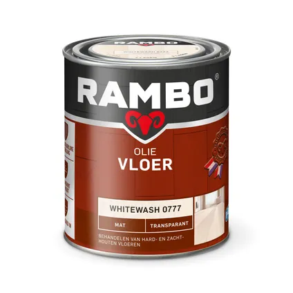 Rambo vloerolie transparant mat whitewash 0,75L 3