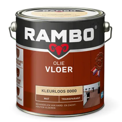 Rambo vloerolie transparant mat kleurloos 2,5L 3