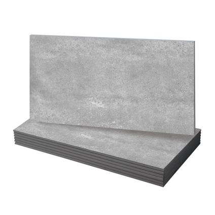 Wand- en vloertegel Concrete Grigio - Keramiek - Antraciet - 30x60,3cm - Pakketinhoud 1,66m²