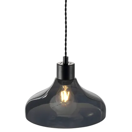 Nordlux hanglamp Alrun zwart gerookt glas E27 2