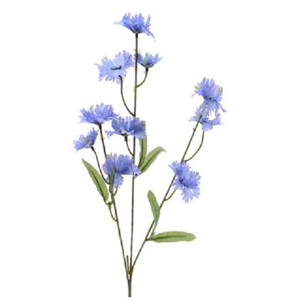 Korenbloem/centaurea - kunstbloemen - cyanus takken - paars - 55 cm