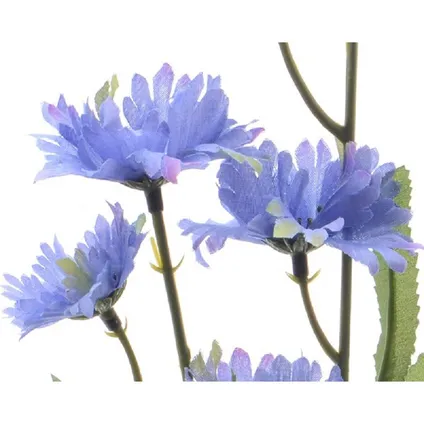 Korenbloem/centaurea - kunstbloemen - cyanus takken - paars - 55 cm 2