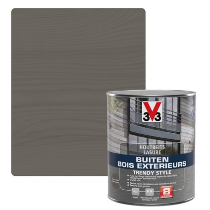 V33 houtbeits Buiten Trendy Style zilveren ceder zijdeglans 0,75L