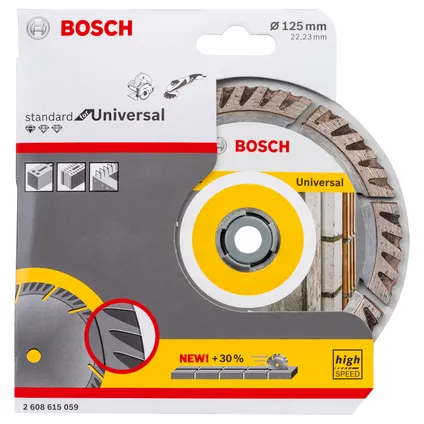 Bosch diamantdoorslijpschijf Standard for Universal 125mm 2
