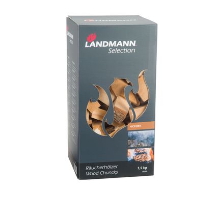 Landmann Hickory houtbrokken met schors 1,5 kg