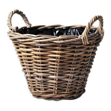 Mega Collections aardappelmand Lana naturel Ø30xH23cm