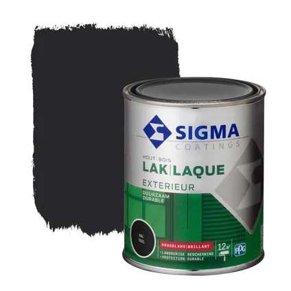Sigma exterieur lak RAL7021 hoogglans 750 ml