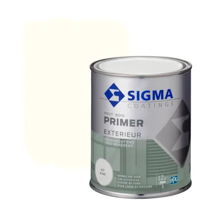 Sigma houtprimer exterieur wit 750ml