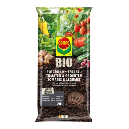 Compo Bio potgrond Tomaten & Groenten 20L