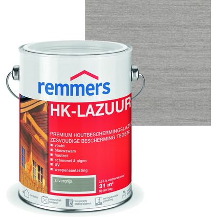 Remmers HK lazuur 3 in 1 houtbescherming Zilvergrijs 2,5 liter