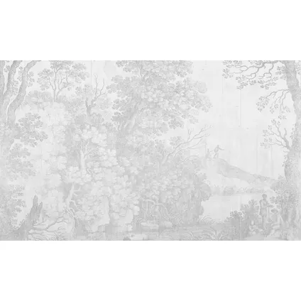 Vanilla lime fotobehang print 14173 wit grijs bomen 450x270cm 2