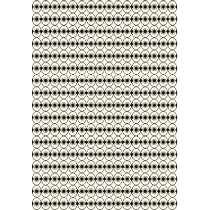 Seventies fotobehang print S703B4 zwart beige 186x270cm 2