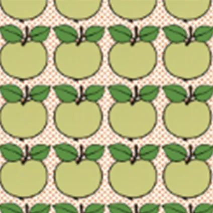Seventies fotobehang print S719A4 groen appels 186x270cm 4