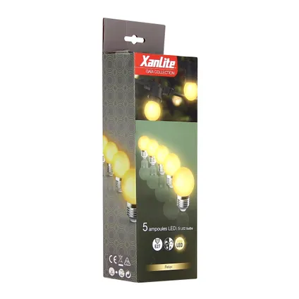 Xanlite ledlamp P45 warm wit E27 1,2W 5 stuks 4