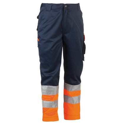 Pantalon de travail Herock Olympus bleu marine/orange taille 38