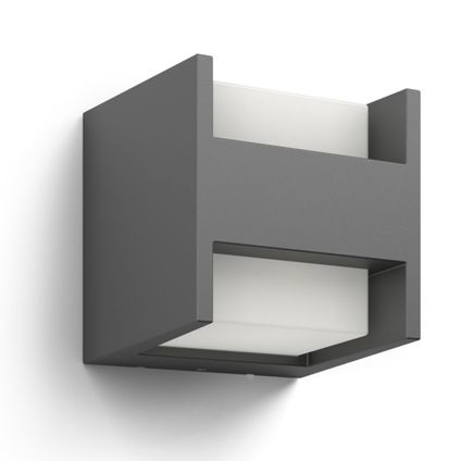 Philips wandverlichting LED Arbour grijs 2x4,5W
