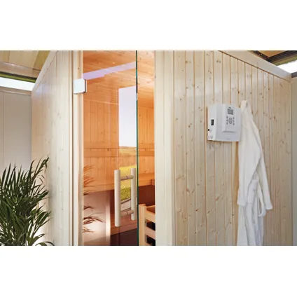 Module sauna Biohort CasaNova ouverture porte gauche